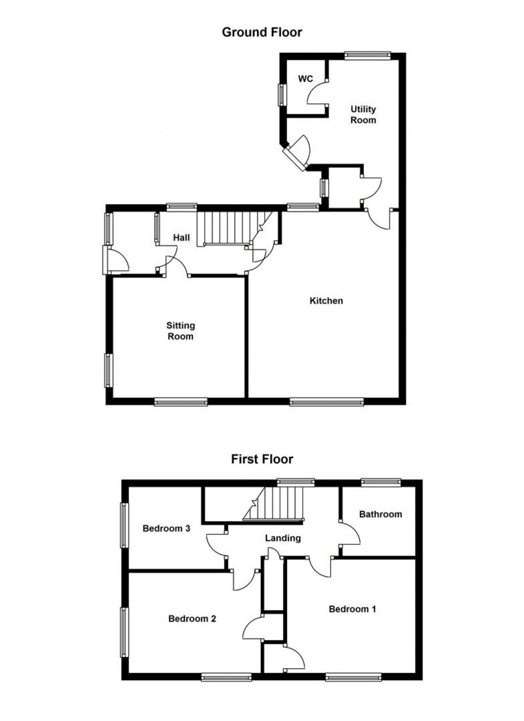 Floorplans For Mill Cottages, Royston Road, Barkway