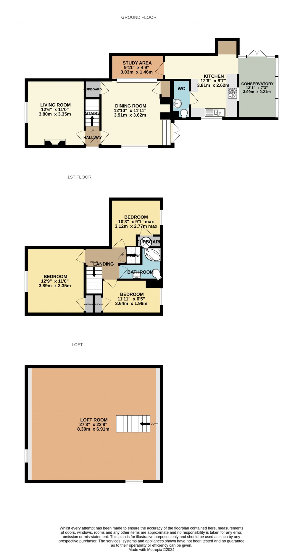 Floorplans For Waterloo Road, Shepton Mallet, Somerset