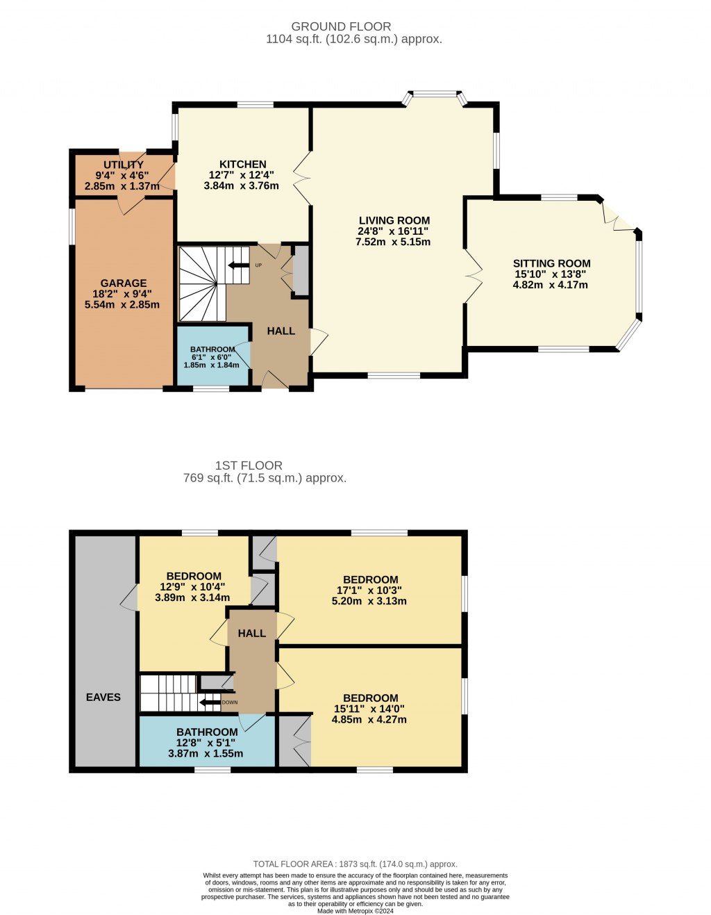 Floorplans For Cross, Axbridge, Somerset