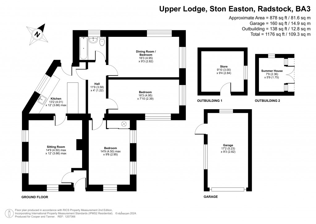 Floorplans For Ston Easton, Radstock, Somerset