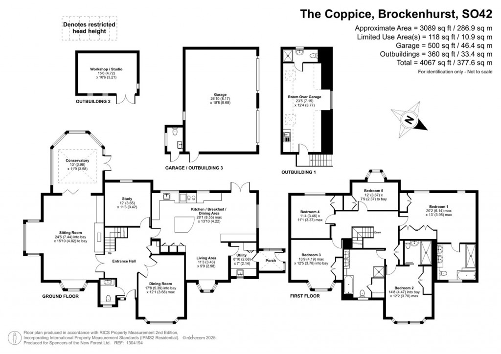 Floorplans For The Coppice, Brockenhurst, SO42