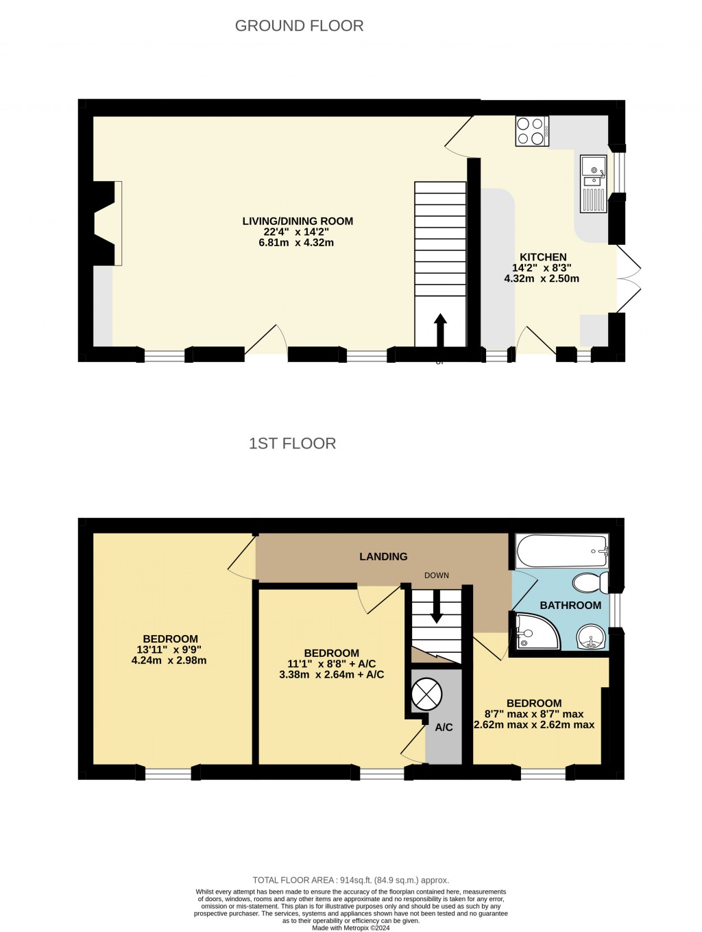 Floorplans For High Street, Street, Somerset