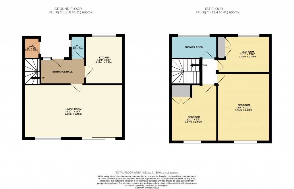 Floorplans For Orchard Road, Axbridge, Somerset