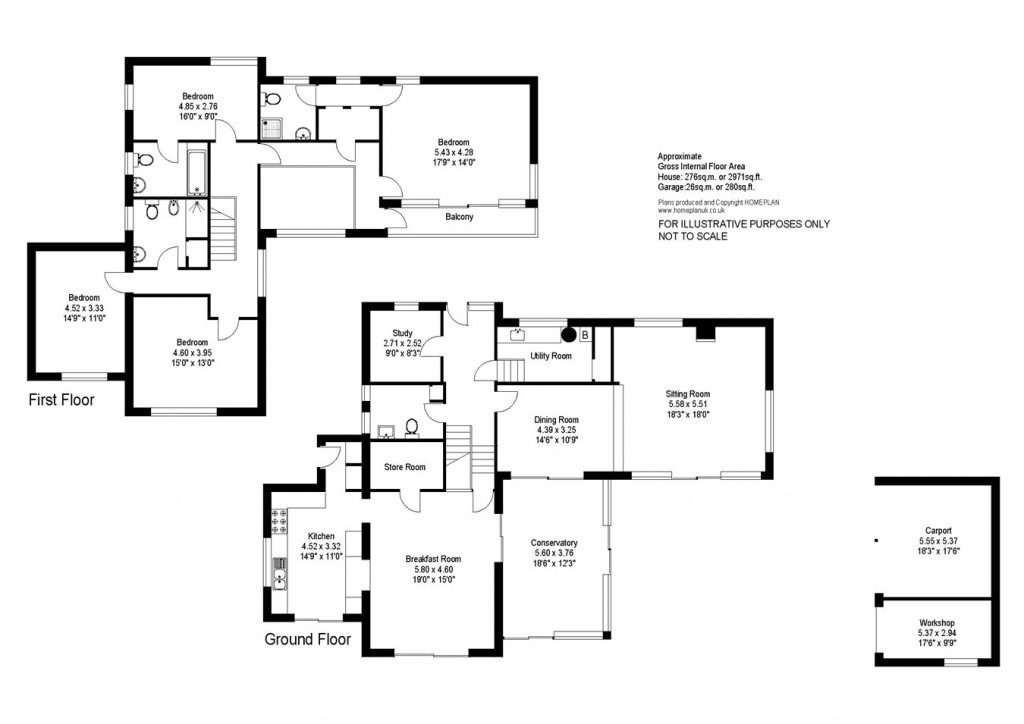 Floorplans For Undershore Road, Lymington, SO41