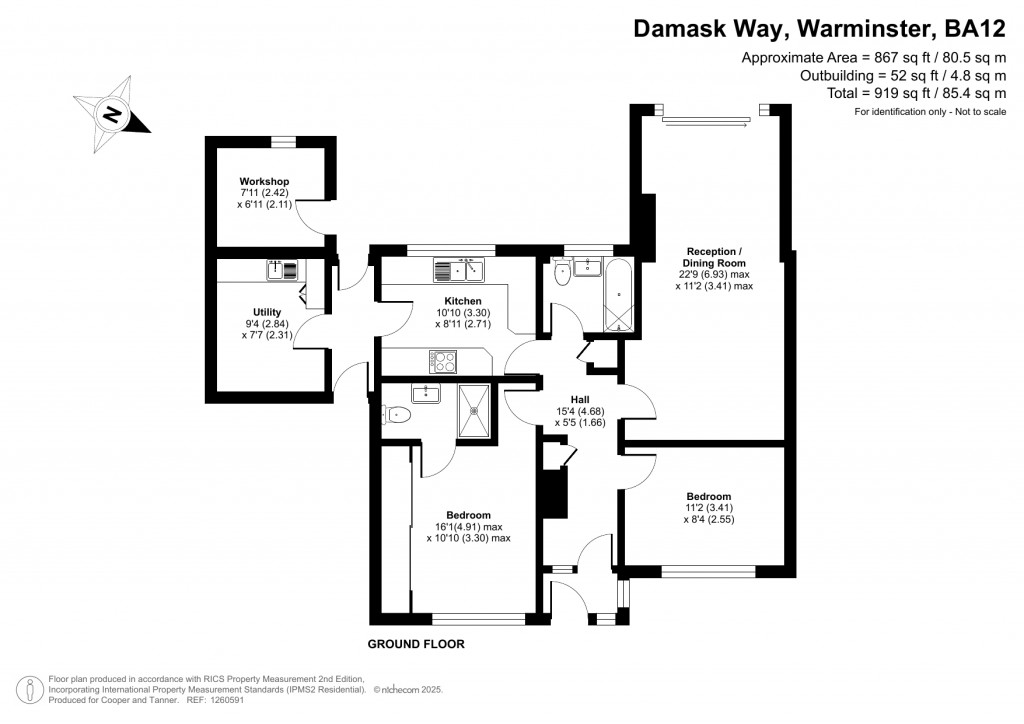 Floorplans For Damask Way, Warminster, Wiltshire