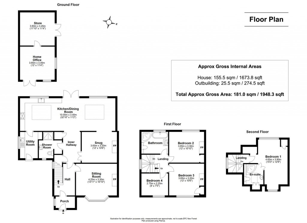 Floorplans For George Road, Milford on Sea, Lymington, SO41