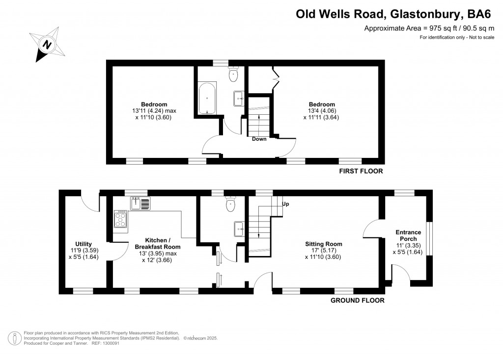 Floorplans For Old Wells Road, Glastonbury, Somerset