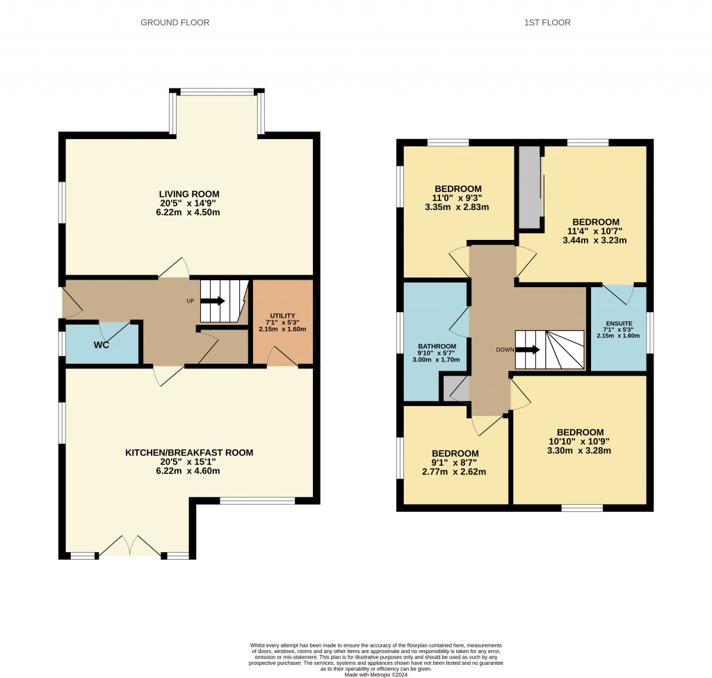 Floorplans For Curlew Way, Cheddar, Somerset