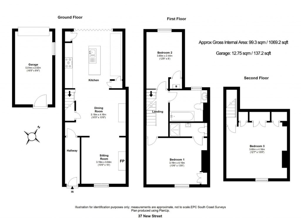 Floorplans For New Street, Lymington, SO41