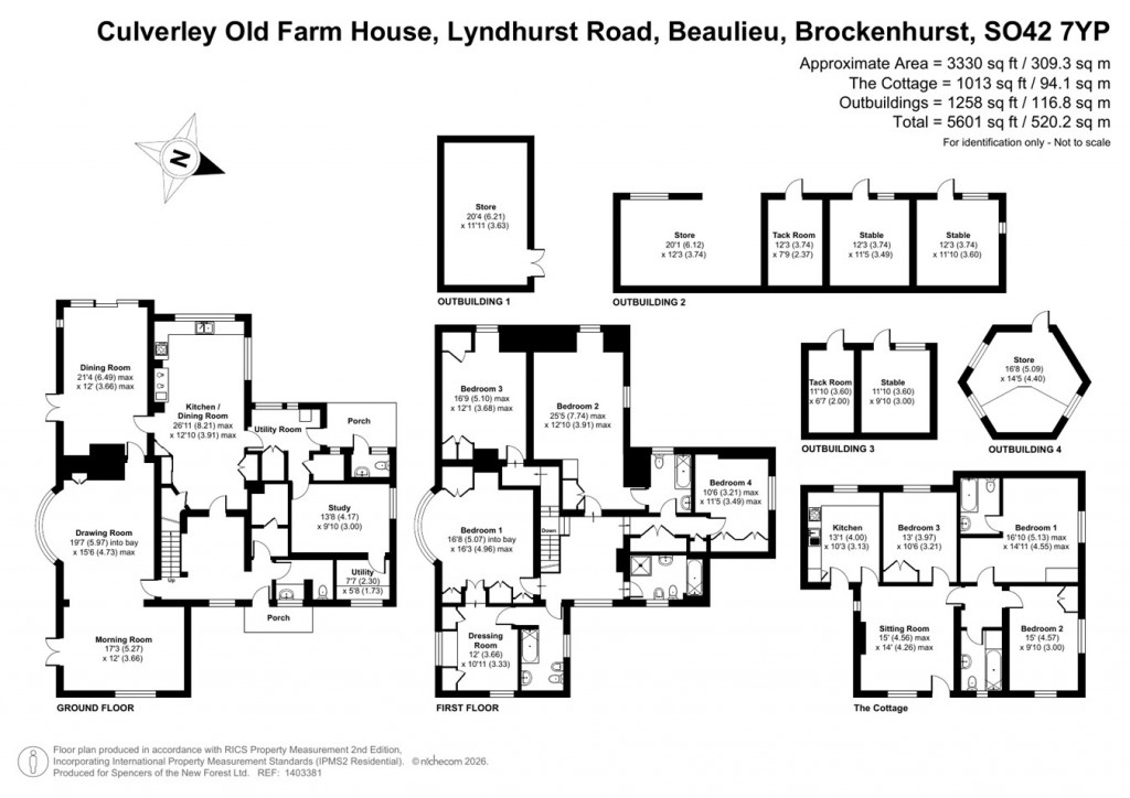 Floorplans For Lyndhurst Road, Beaulieu, Brockenhurst, SO42