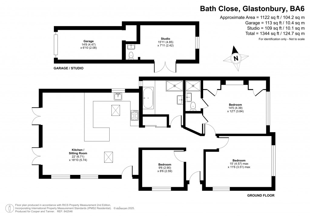 Floorplans For Bath Close, Glastonbury, Somerset