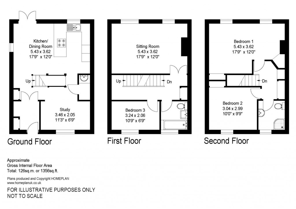 Floorplans For Trafalgar Place, Lymington, SO41