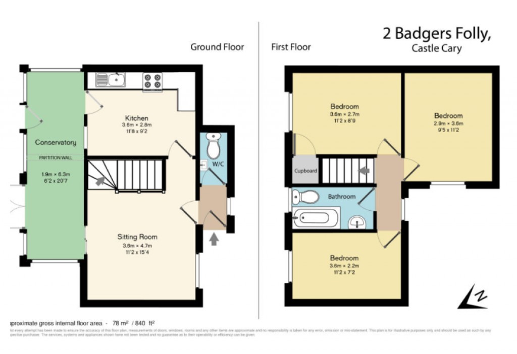 Floorplans For Badgers Folly, Castle Cary