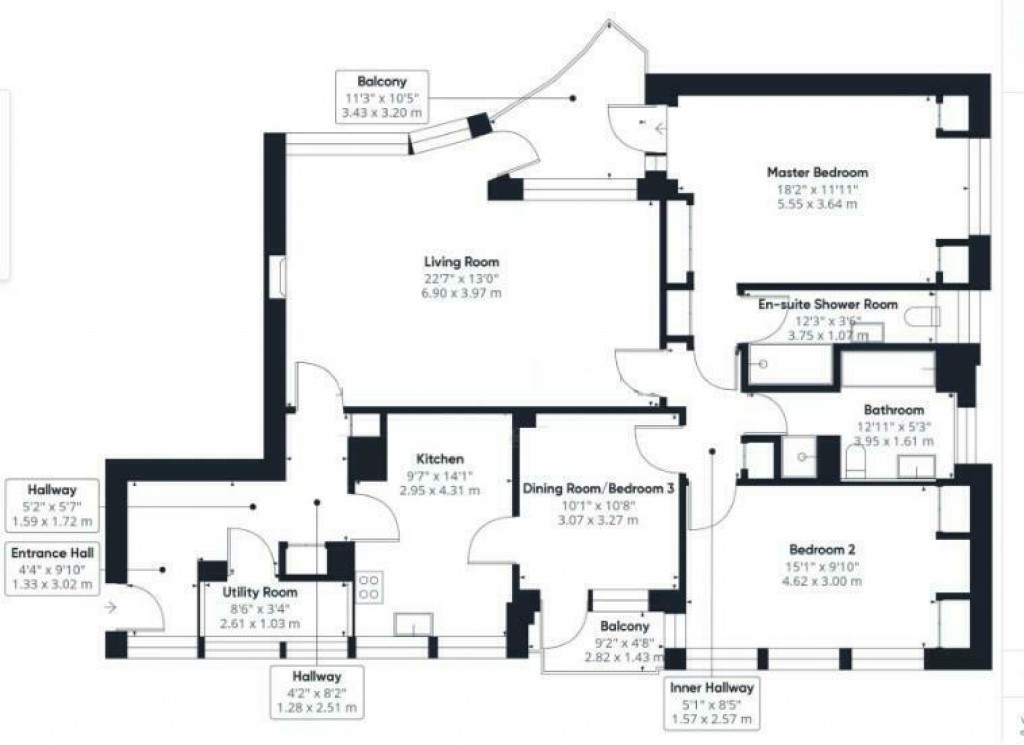 Floorplans For Compton Place Road, Eastbourne, East Sussex