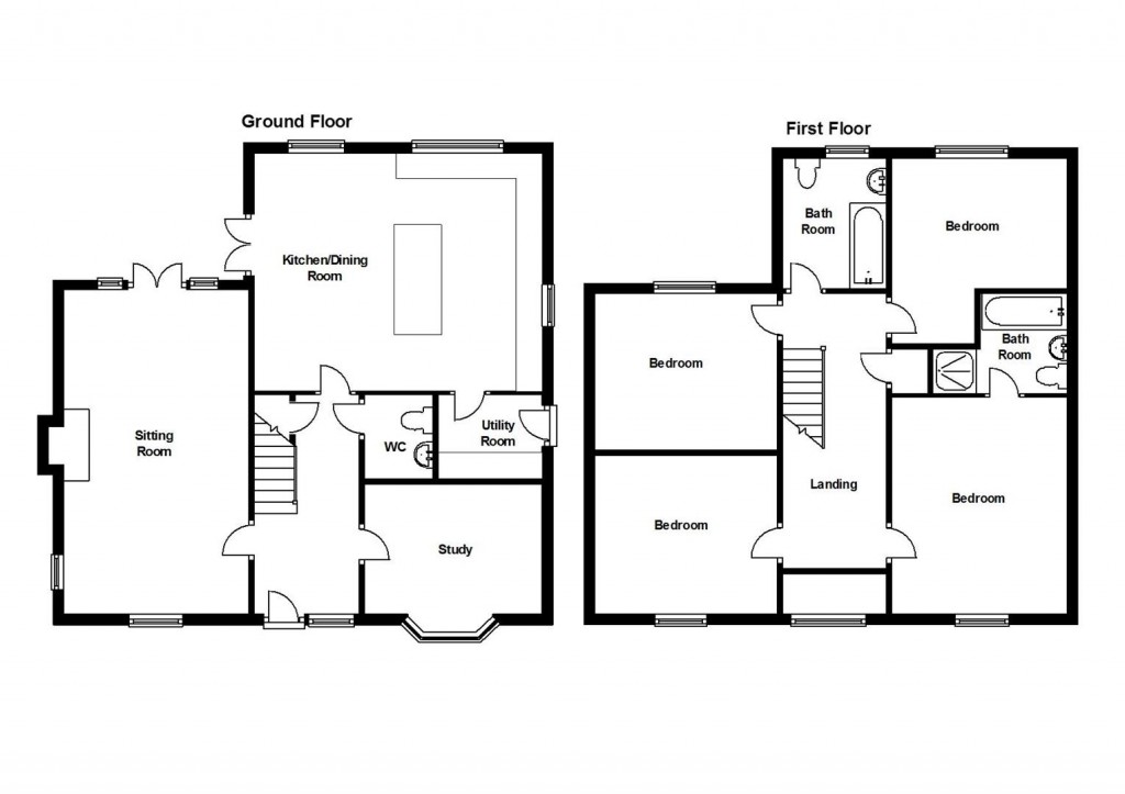 Floorplans For 60 High Street, Stetchworth, Cambridgeshire