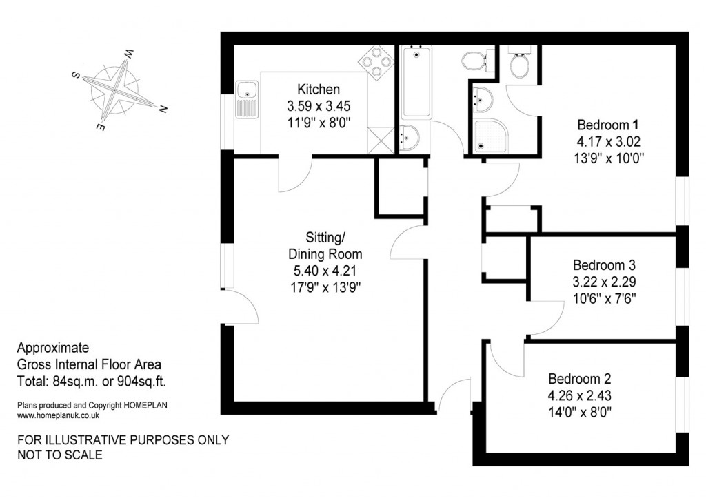 Floorplans For The Cloisters, Belmore Lane, Lymington, SO41