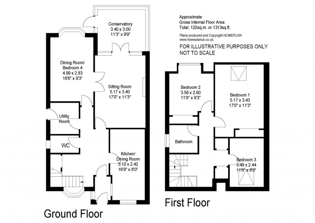 Floorplans For Yerville Gardens, Hordle, Lymington, SO41