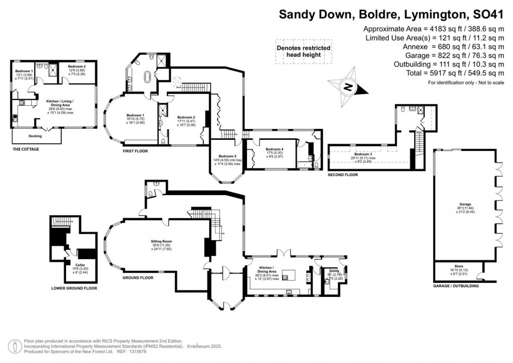 Floorplans For Sandy Down, Boldre, Lymington, SO41