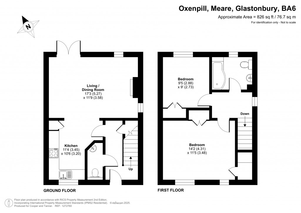 Floorplans For Oxenpill, Meare, Somerset