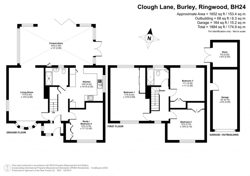 Floorplans For Clough Lane, Burley, Ringwood, BH24