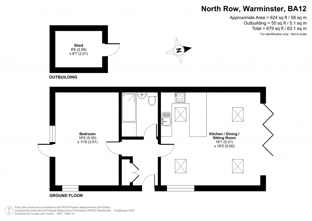 Floorplans For North Row, Warminster, Wiltshire