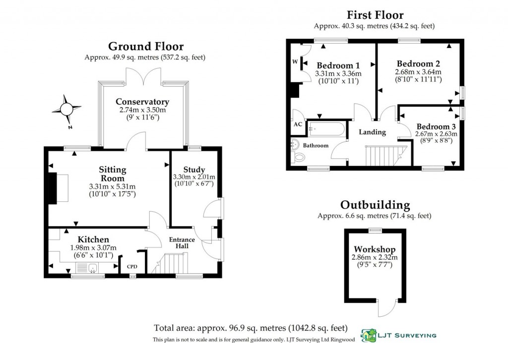 Floorplans For Warnes Lane, Burley, Ringwood, BH24
