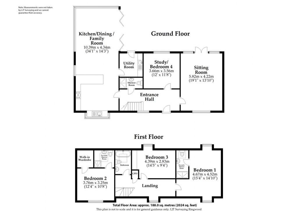 Floorplans For Poplar Lane, Bransgore, Christchurch, BH23