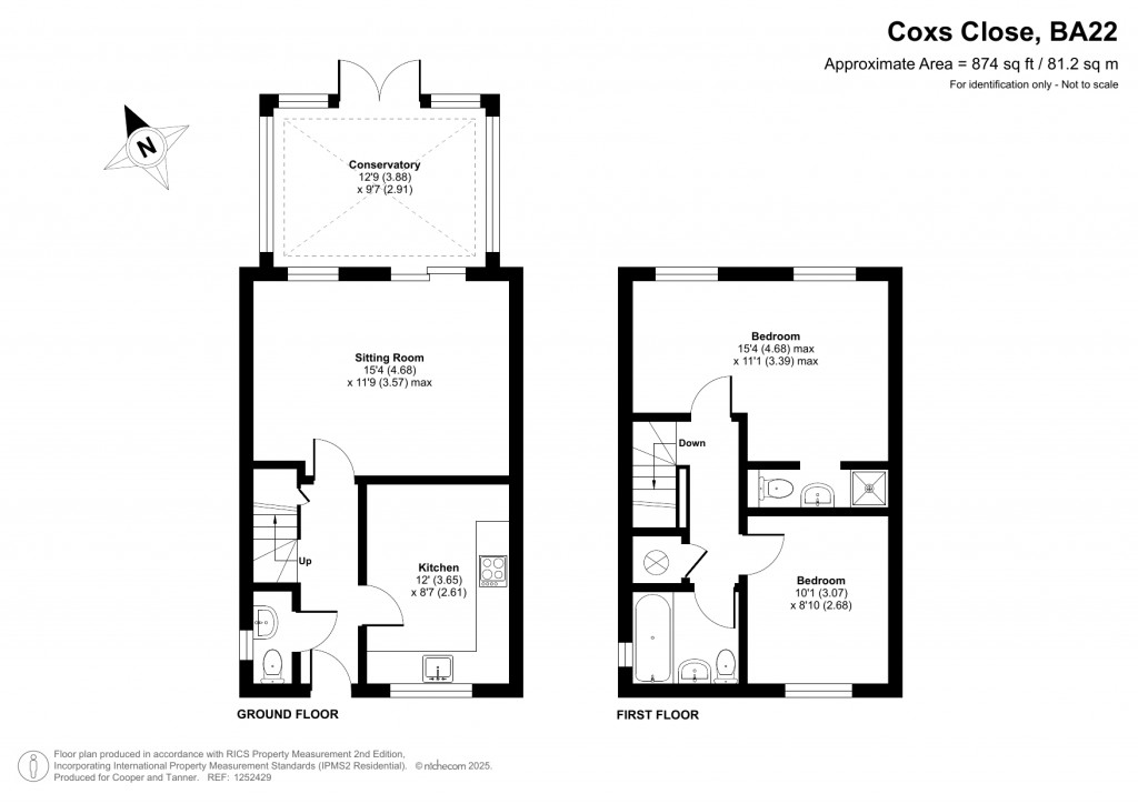 Floorplans For Cox's Close, North Cadbury, Somerset