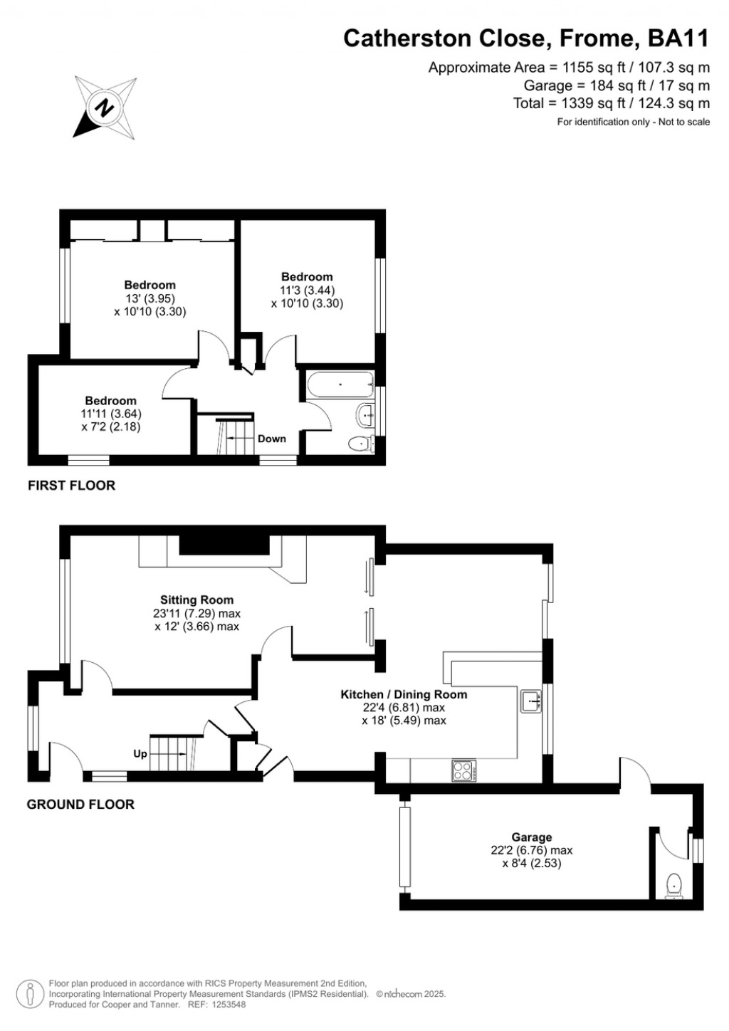 Floorplans For Catherston Close, Frome, Somerset