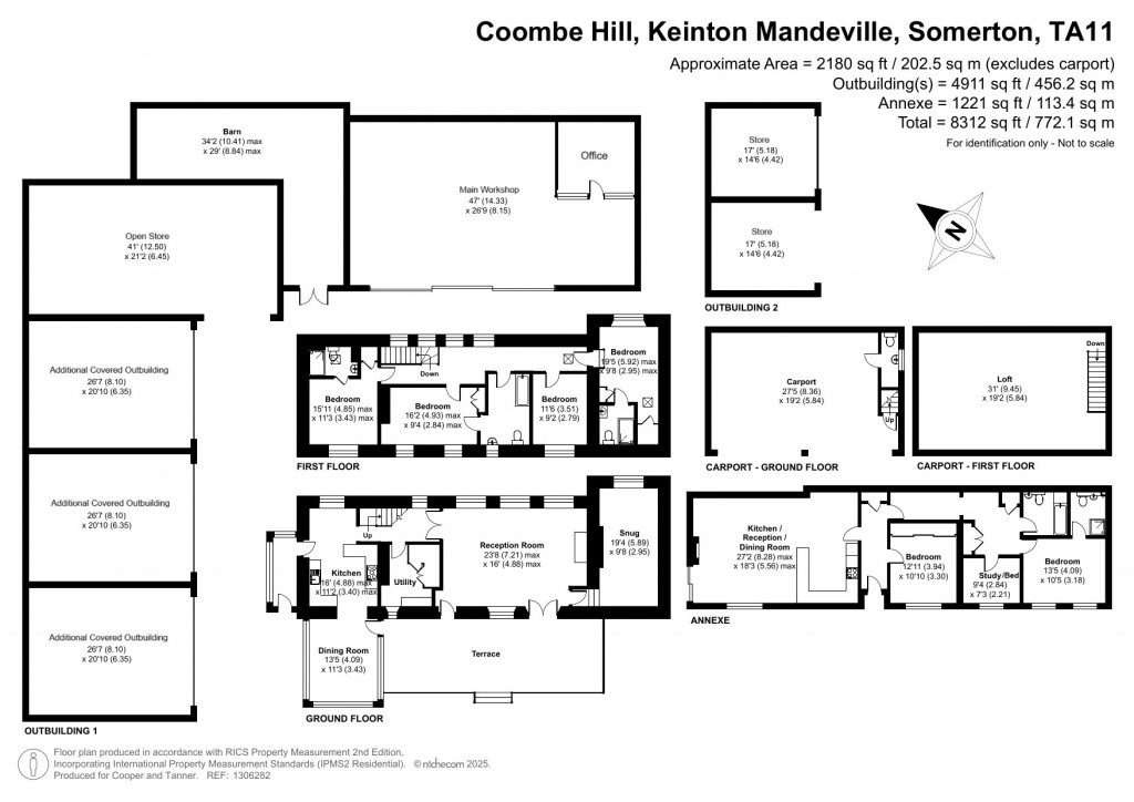 Floorplans For Coombe Hill, Keinton Mandeville, Somerset