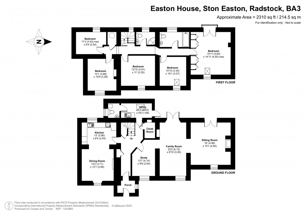 Floorplans For Ston Easton, Radstock, Somerset
