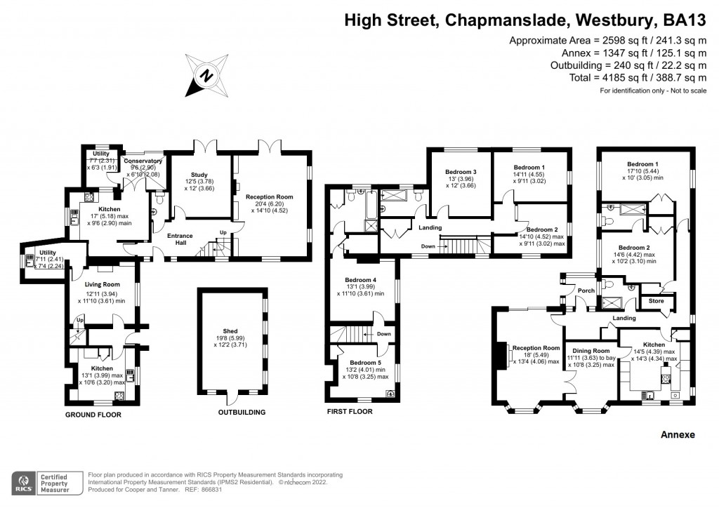 Floorplans For High Street, Chapmanslade, Wiltshire