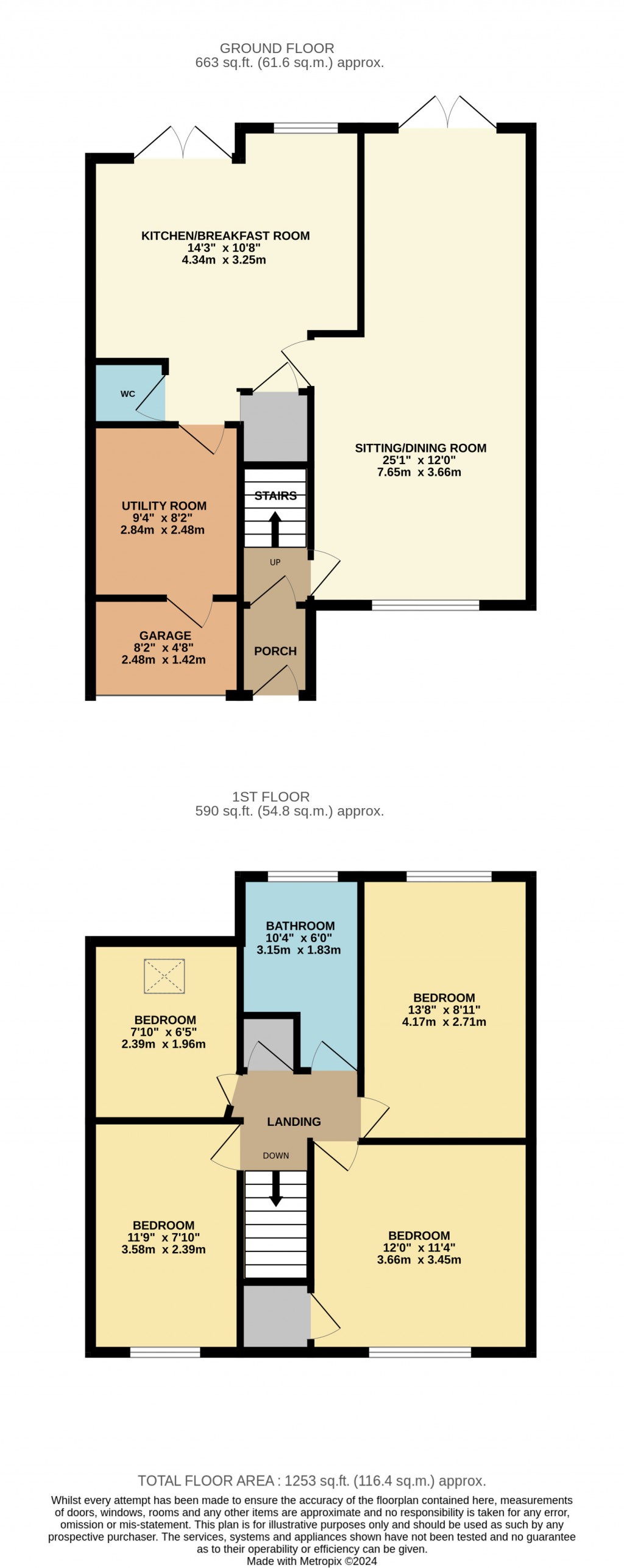 Floorplans For Crossmoor Road, Axbridge, Somerset