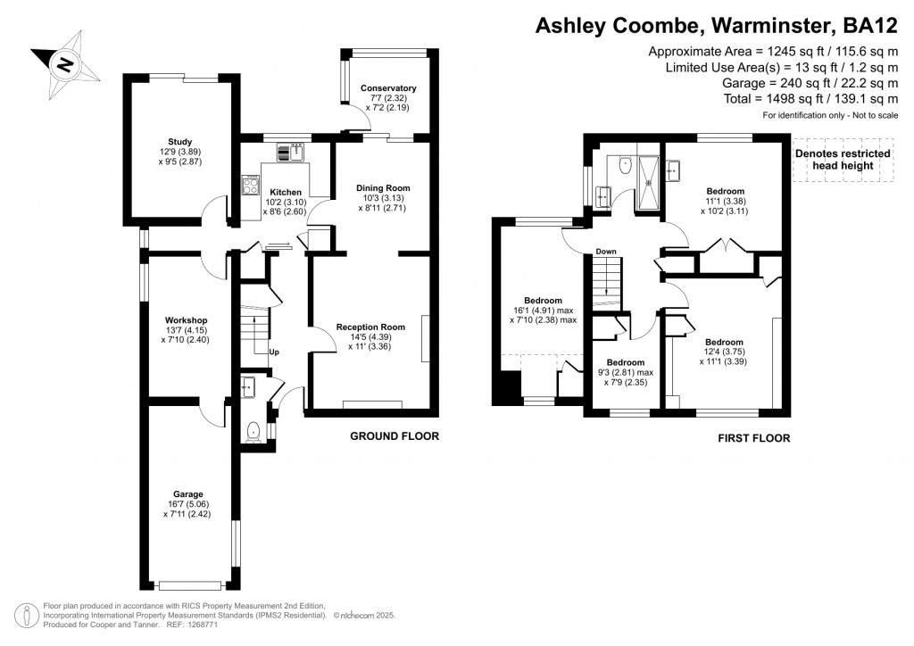 Floorplans For Ashley Coombe, Warminster, Wiltshire