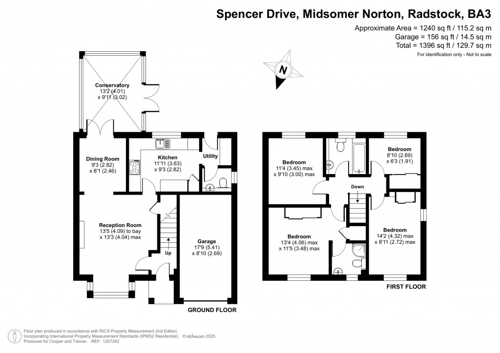 Floorplans For Spencer Drive, Midsomer Norton, Radstock, Somerset