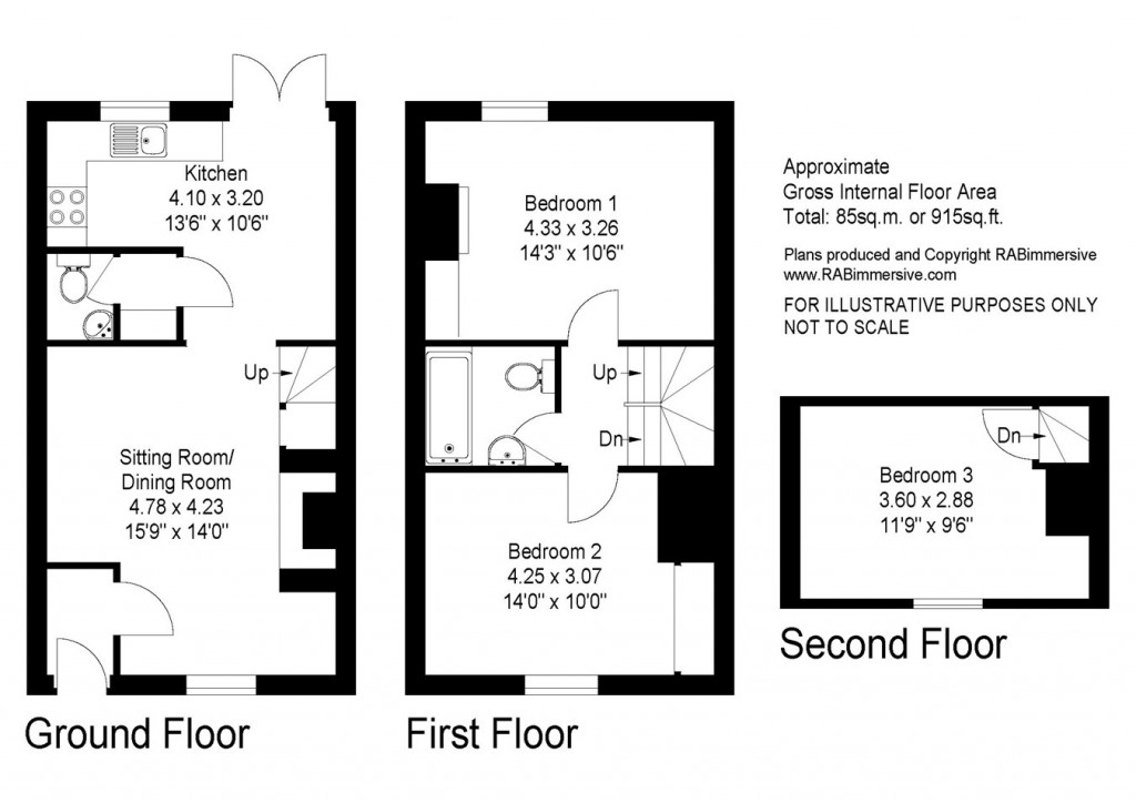 Floorplans For Church Lane, Lymington, SO41