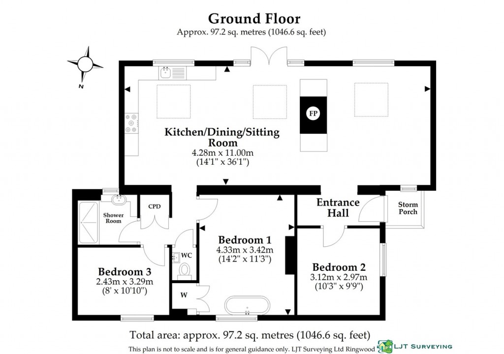 Floorplans For Lester Square, Burley, Ringwood, BH24