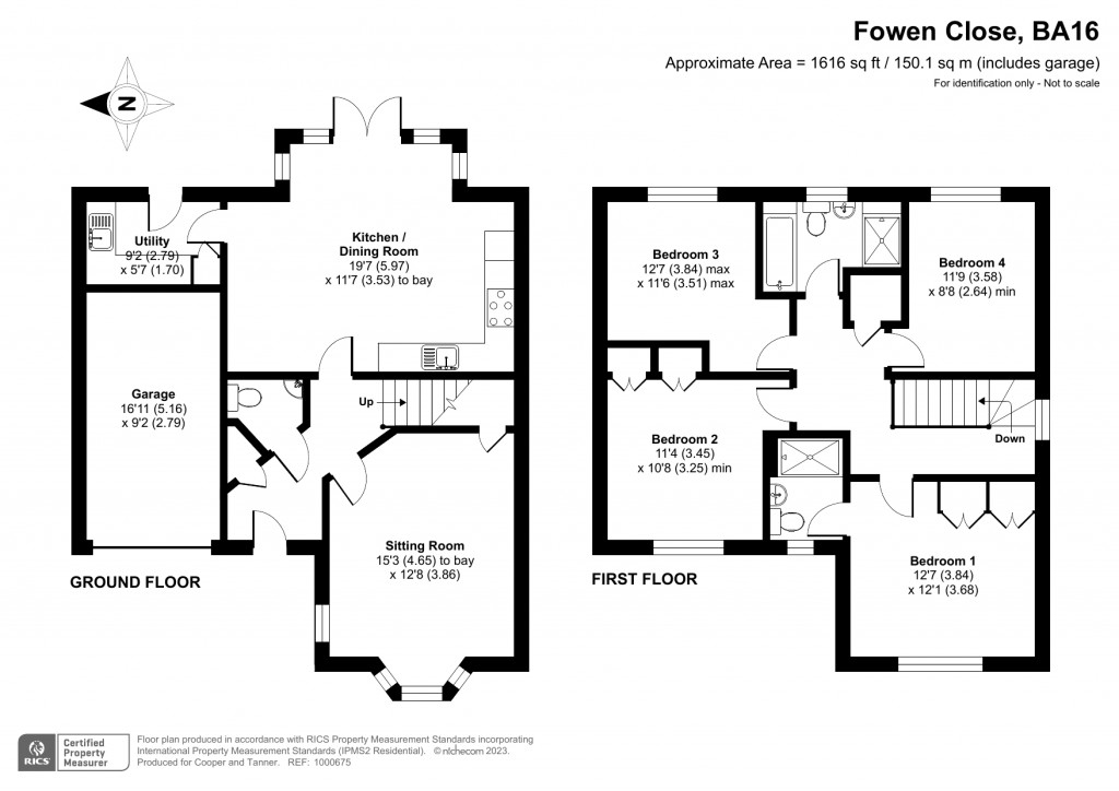 Floorplans For Fowen Close, Street, Somerset