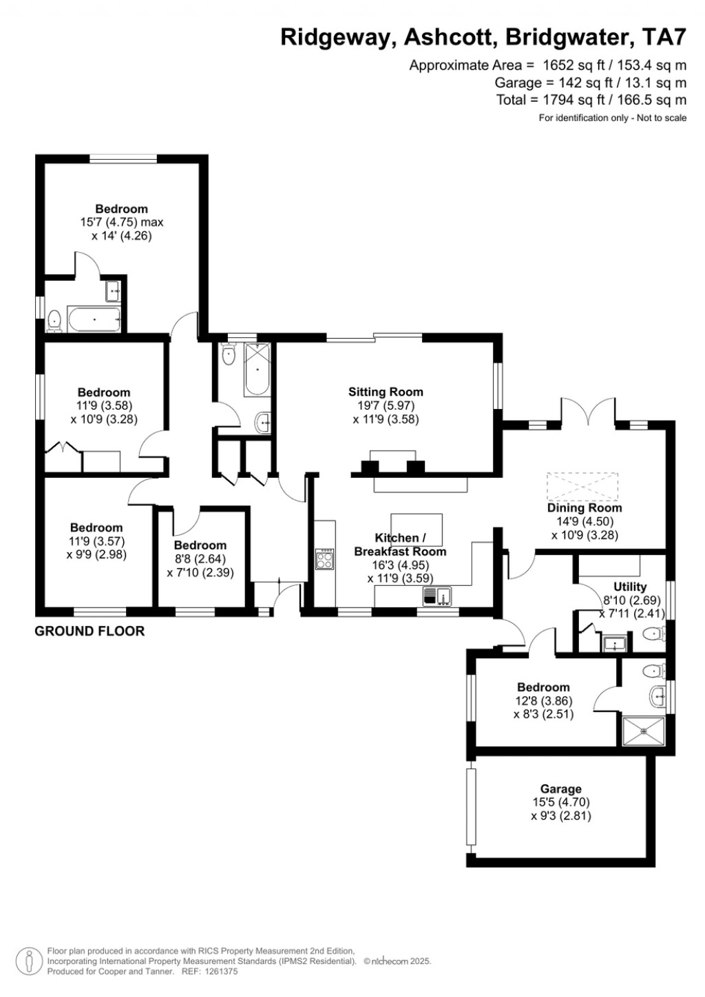 Floorplans For Ridgeway, Ashcott, Somerset