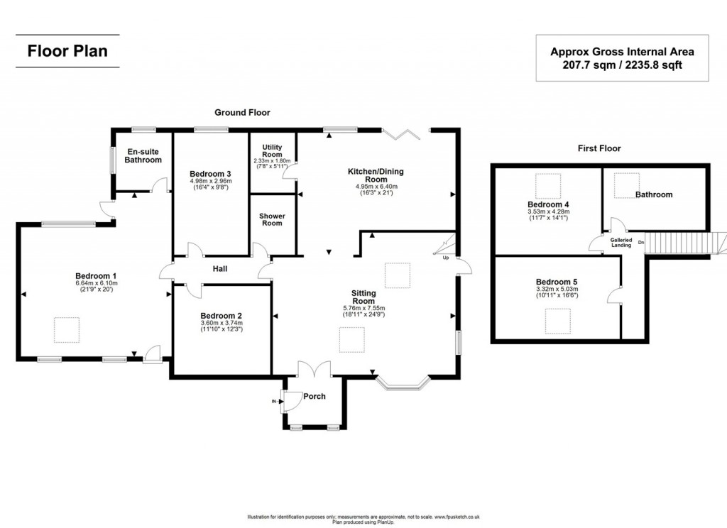Floorplans For Danehurst New Road, Tiptoe, Lymington, SO41