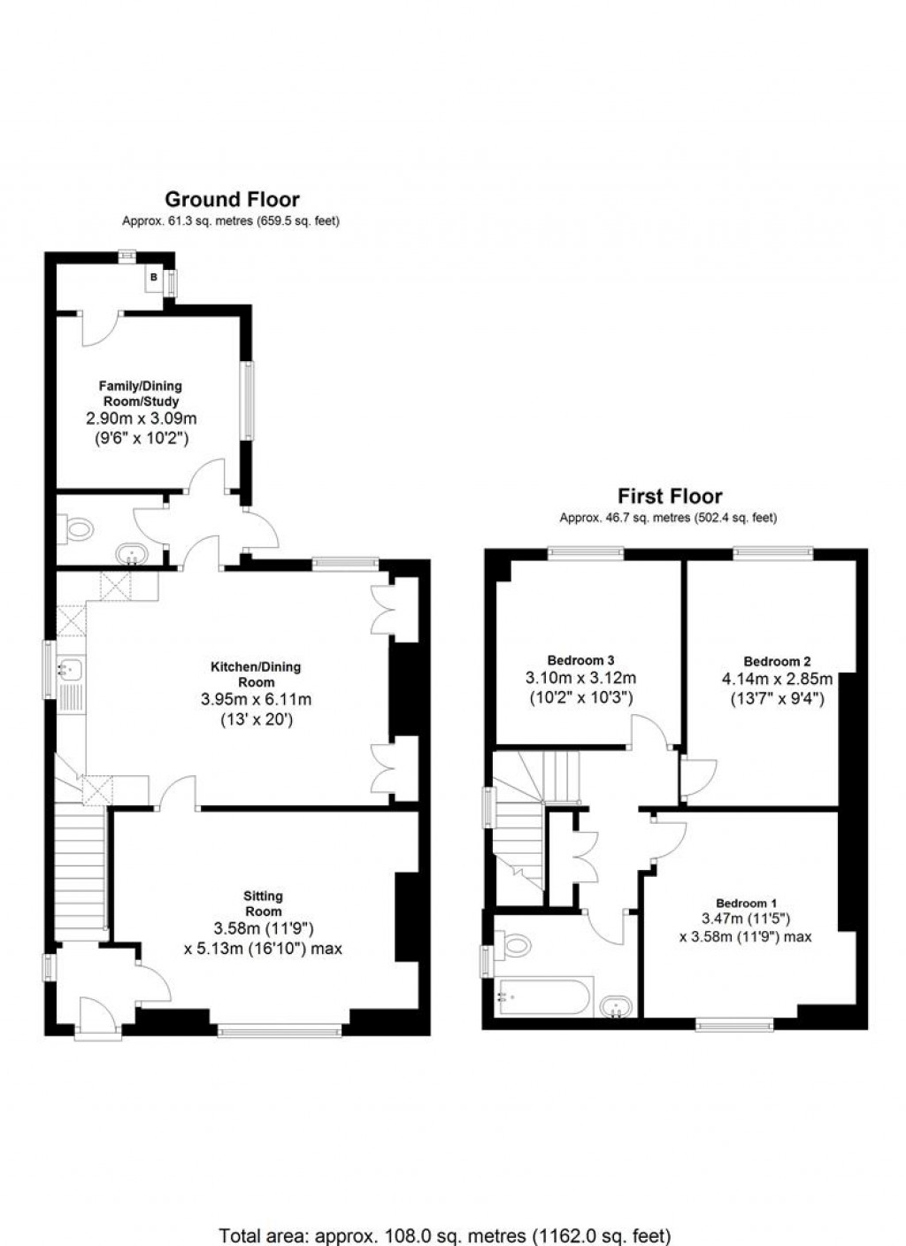 Floorplans For Blenheim Road, Shirburn, Watlington