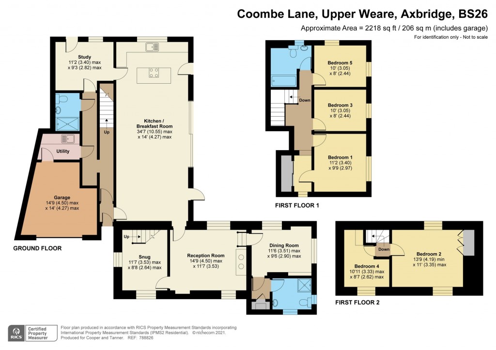 Floorplans For Coombe Lane, Axbridge