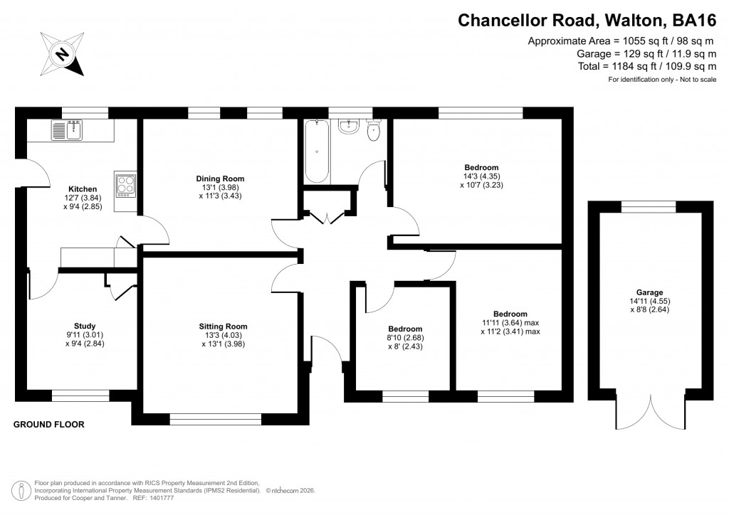 Floorplans For Chancellor Road, Walton, Somerset