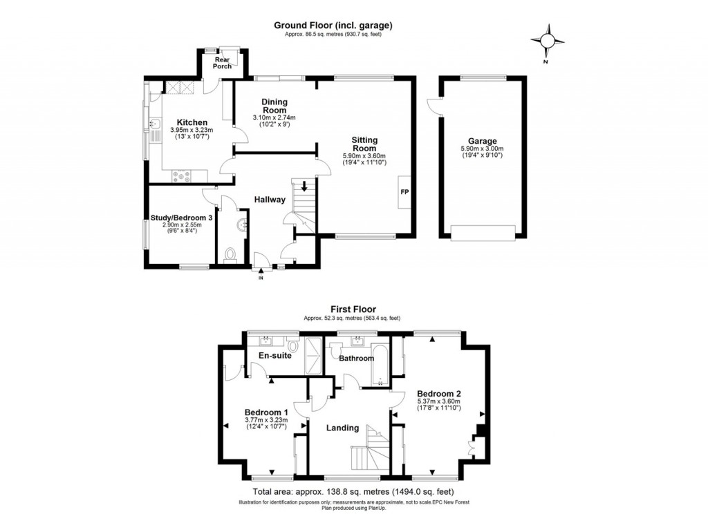 Floorplans For Branwood Close, Everton, Lymington, SO41