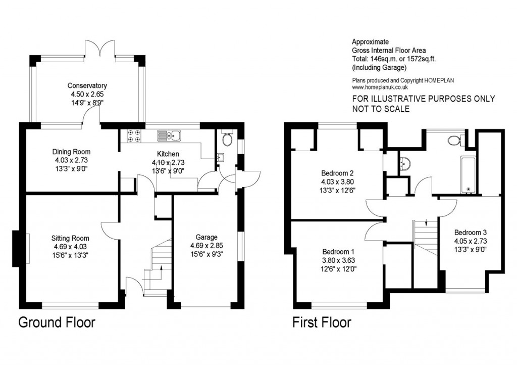 Floorplans For Durrant Way, Sway, Lymington, SO41