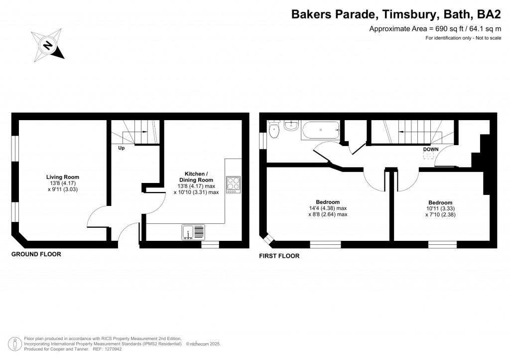 Floorplans For Bakers Parade, Maggs Hill, Timsbury