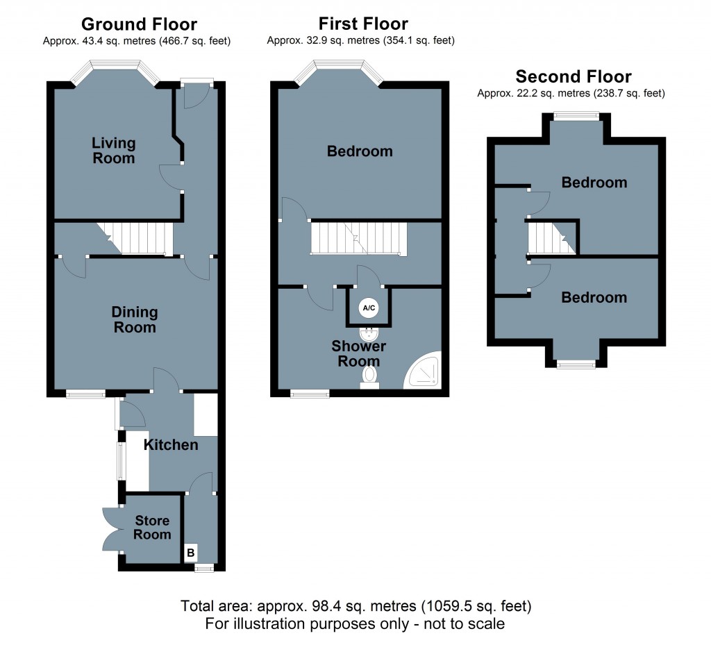 Floorplans For Mount Street, Battle, East Sussex
