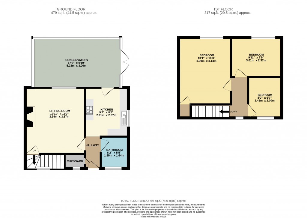 Floorplans For Bagley, Wedmore, Somerset