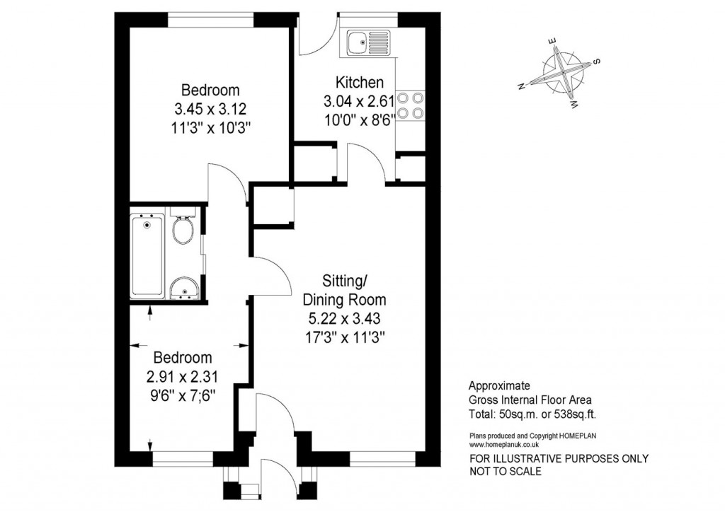 Floorplans For Little Dene Copse, Pennington, Lymington, SO41