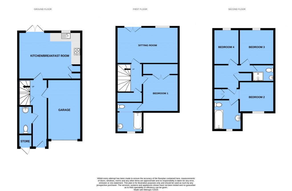 Floorplans For Sunny Rise, Battle, East Sussex